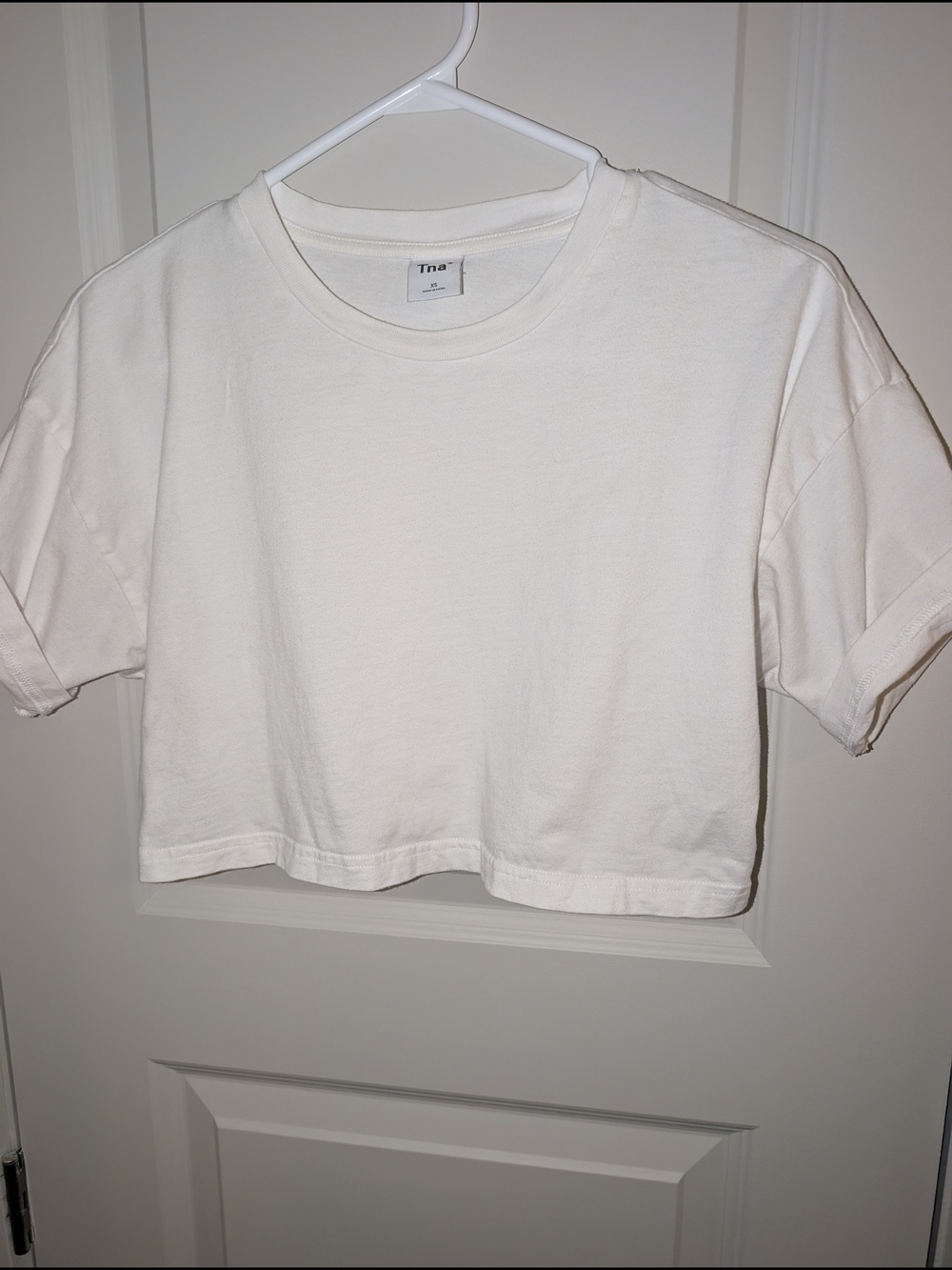 TNA White Cropped  Tee